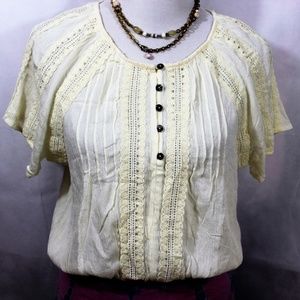 🍨En Creme Pesant Blouse Off White Medium